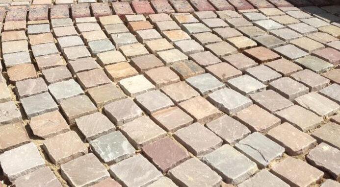 Indian Sandstone Cobbles & Setts – Classic UK Sizes - tumbled
