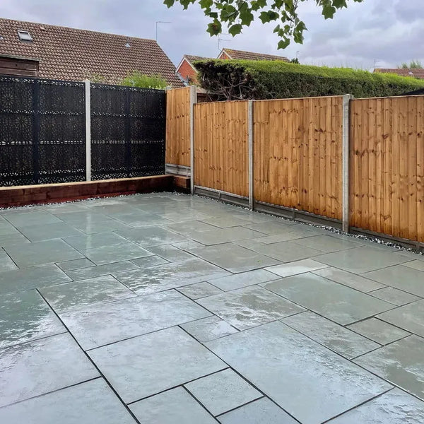 Kota blue limestone paving slabs patio packs