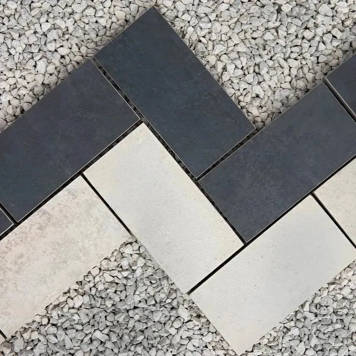 anthracite black porcelain setts 200x100