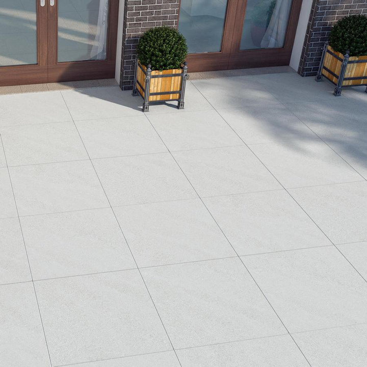 dune silver porcelain paving slabs