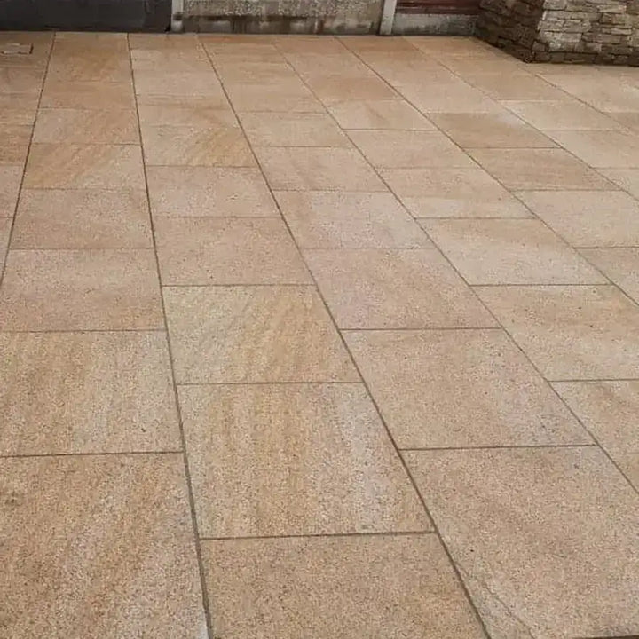 gold yellow granite paving slabs 900 600 x20