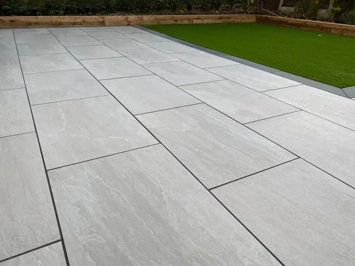 kandla grey porcelain paving slabs 900 x 600