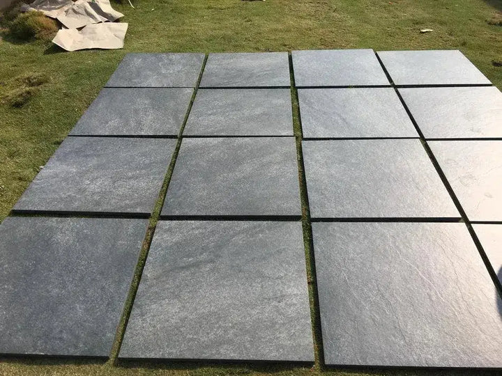 nero black porcelain paving